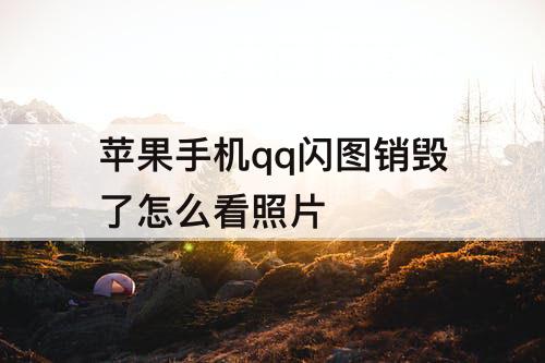 苹果手机qq闪图销毁了怎么看照片