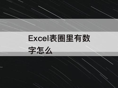 Excel表圈里有数字怎么