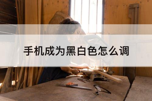 手机成为黑白色怎么调