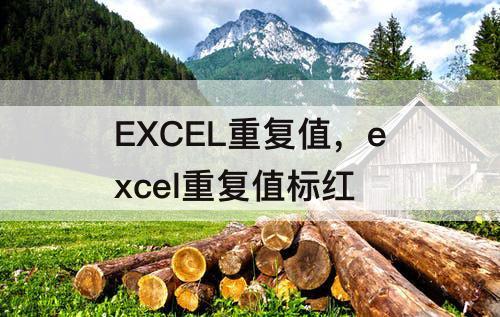 EXCEL重复值，excel重复值标红
