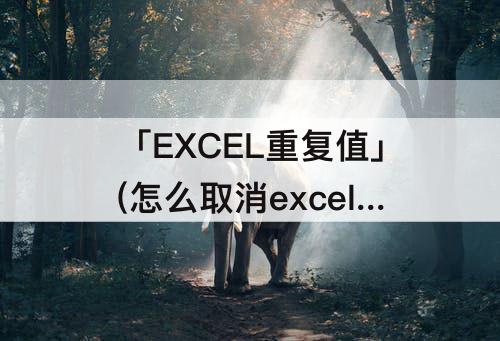 「EXCEL重复值」(怎么取消excel重复值突出显示)