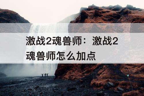 激战2魂兽师：激战2魂兽师怎么加点