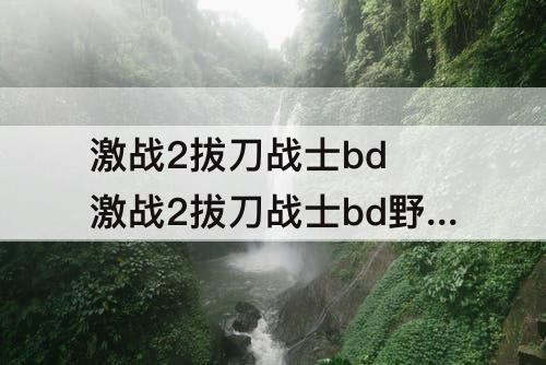 激战2拔刀战士bd 激战2拔刀战士bd野外