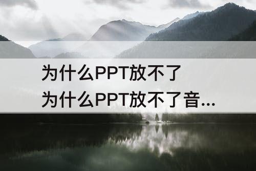 为什么PPT放不了 为什么PPT放不了音乐