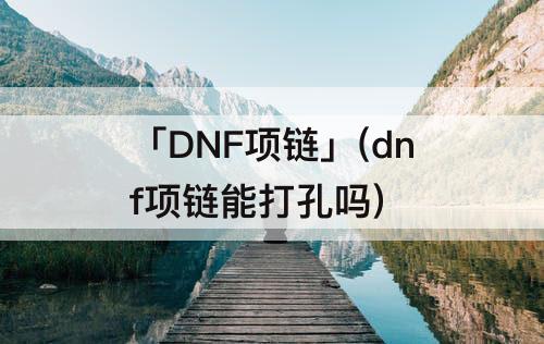 「DNF项链」(dnf项链能打孔吗)