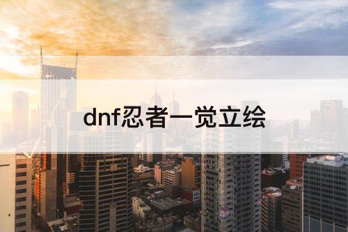 dnf忍者一觉立绘