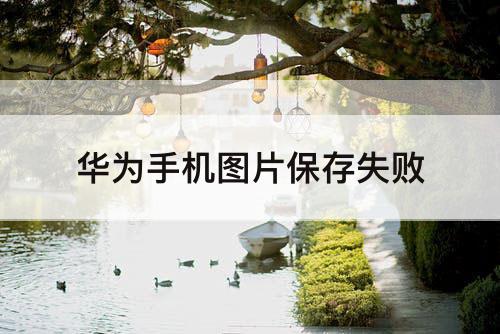 华为手机图片保存失败