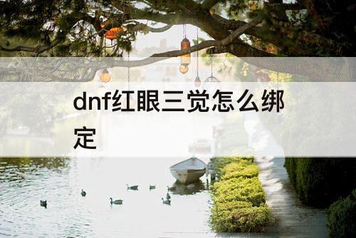 dnf红眼三觉怎么绑定