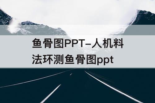鱼骨图PPT-人机料法环测鱼骨图ppt