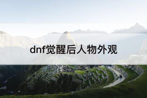 dnf觉醒后人物外观