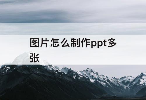 图片怎么制作ppt多张