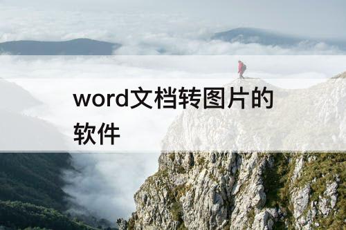 word文档转图片的软件