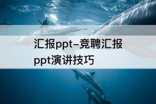 汇报ppt-竞聘汇报ppt演讲技巧
