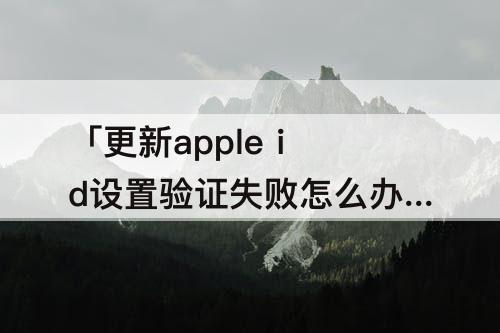 「更新apple id设置验证失败怎么办」(苹果更新apple id设置验证失败怎么办)