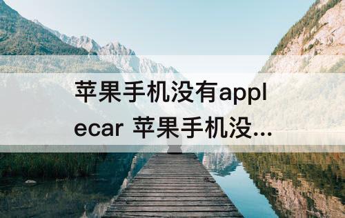 苹果手机没有applecar 苹果手机没有applecare计划