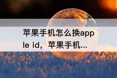 苹果手机怎么换apple id，苹果手机怎么换apple id下载不能面容识别了怎么办