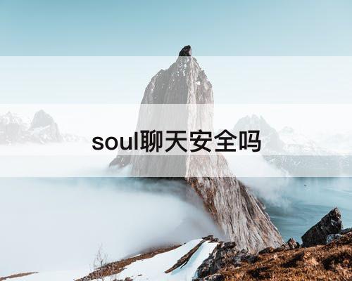 soul聊天安全吗